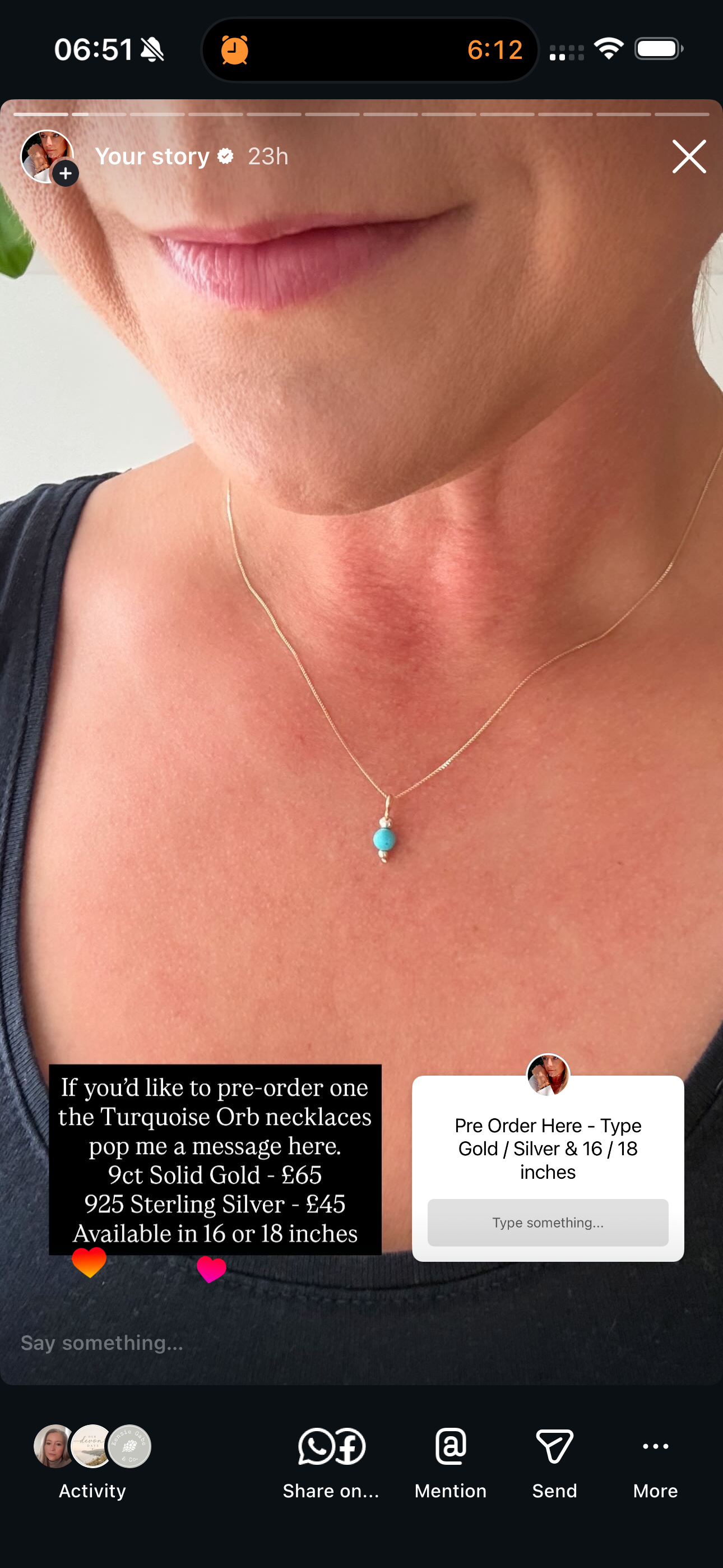 Turquoise Orb Necklace