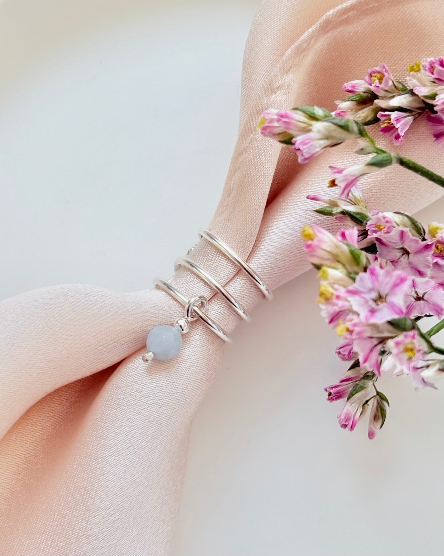 Angelite Ear Cuff | 925 Sterling Silver / 18k Gold Filled
