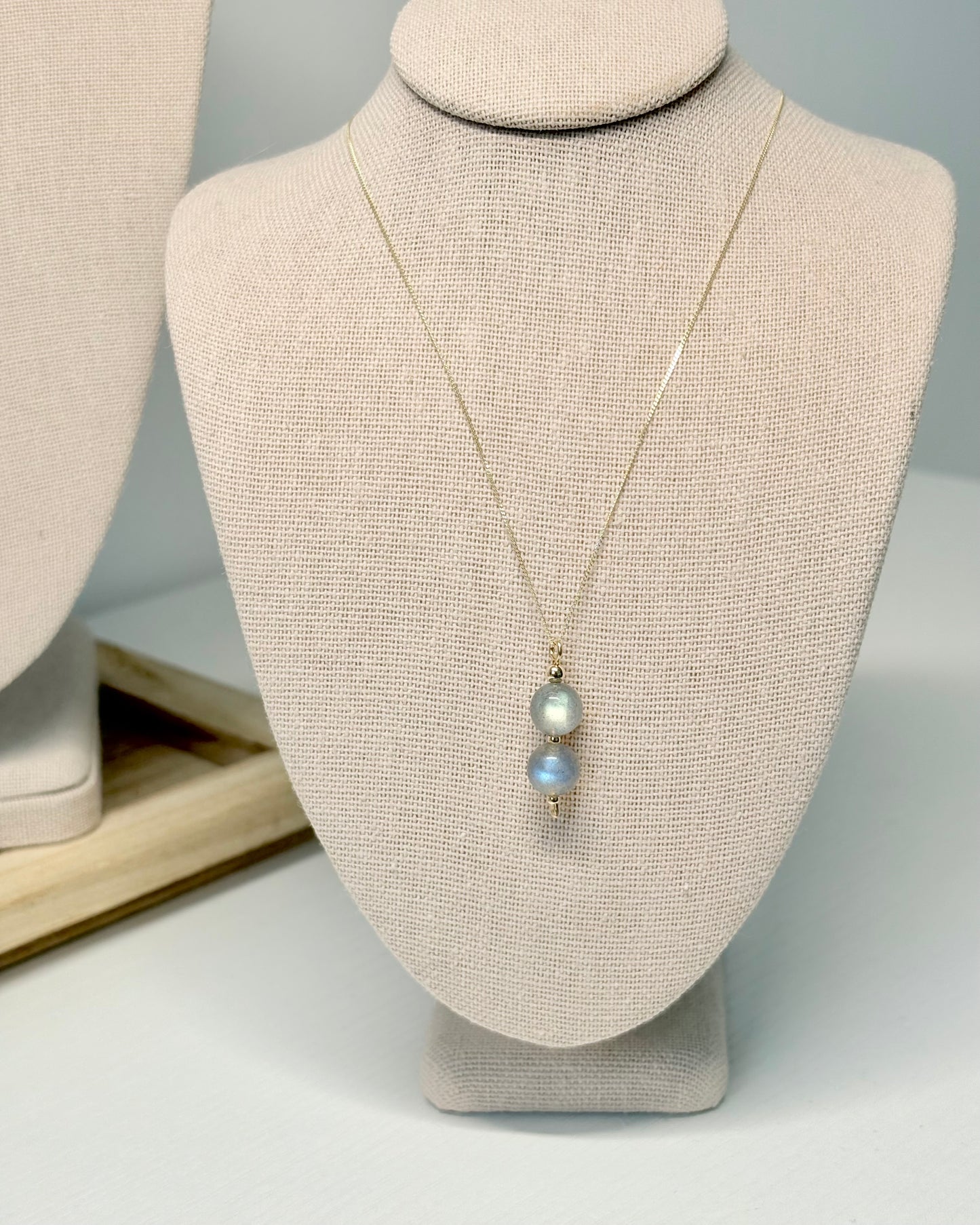 Strength + Perseverance Labradorite Orb Necklace