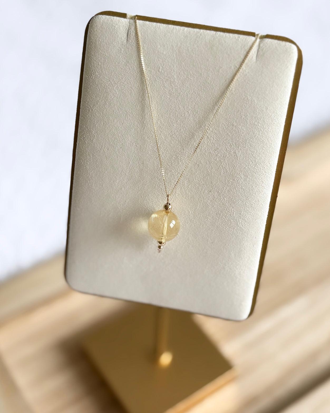 Positivity + Joy | Citrine Orb Necklace