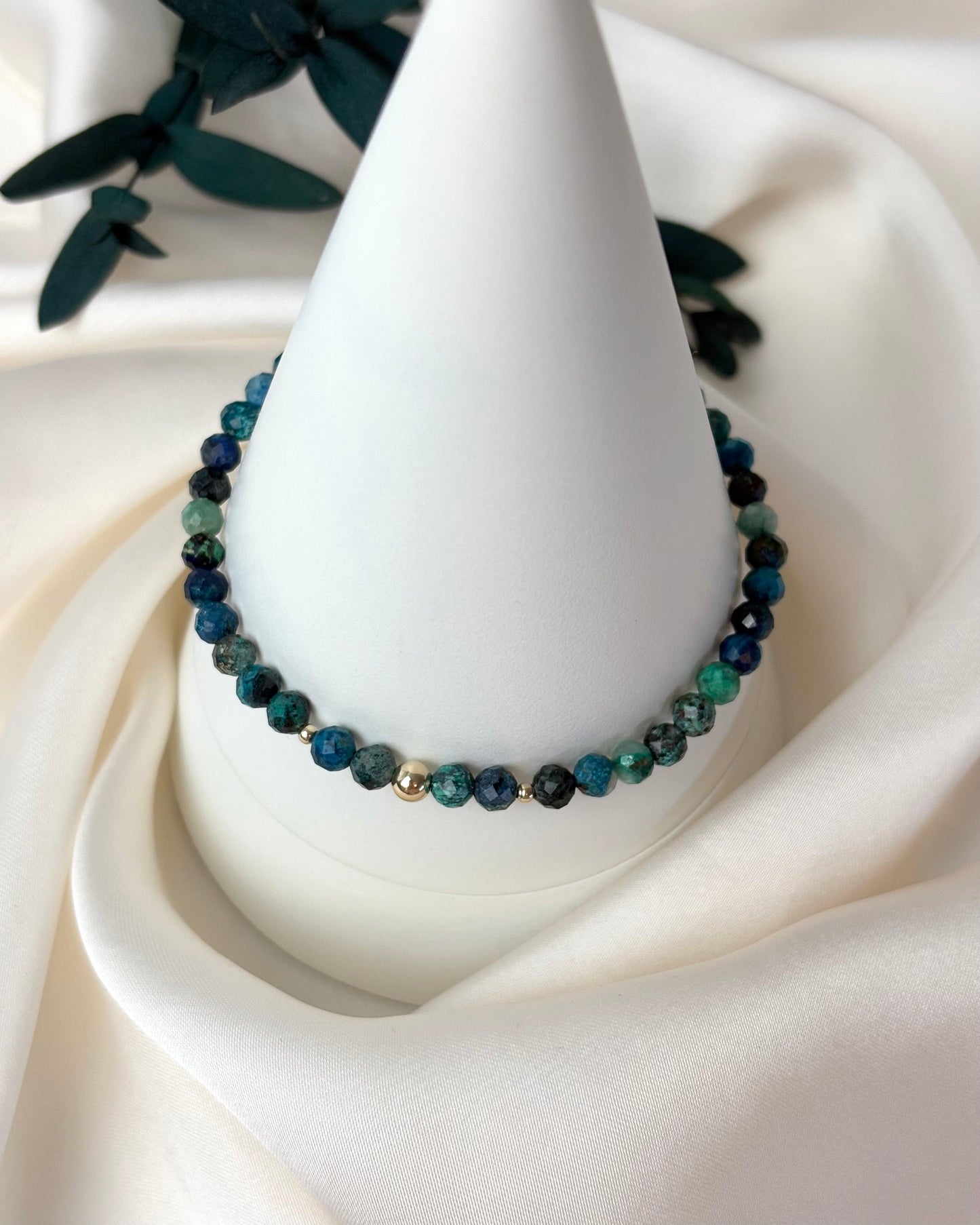 Inner Power | 14ct Gold Chrysocolla Bracelet