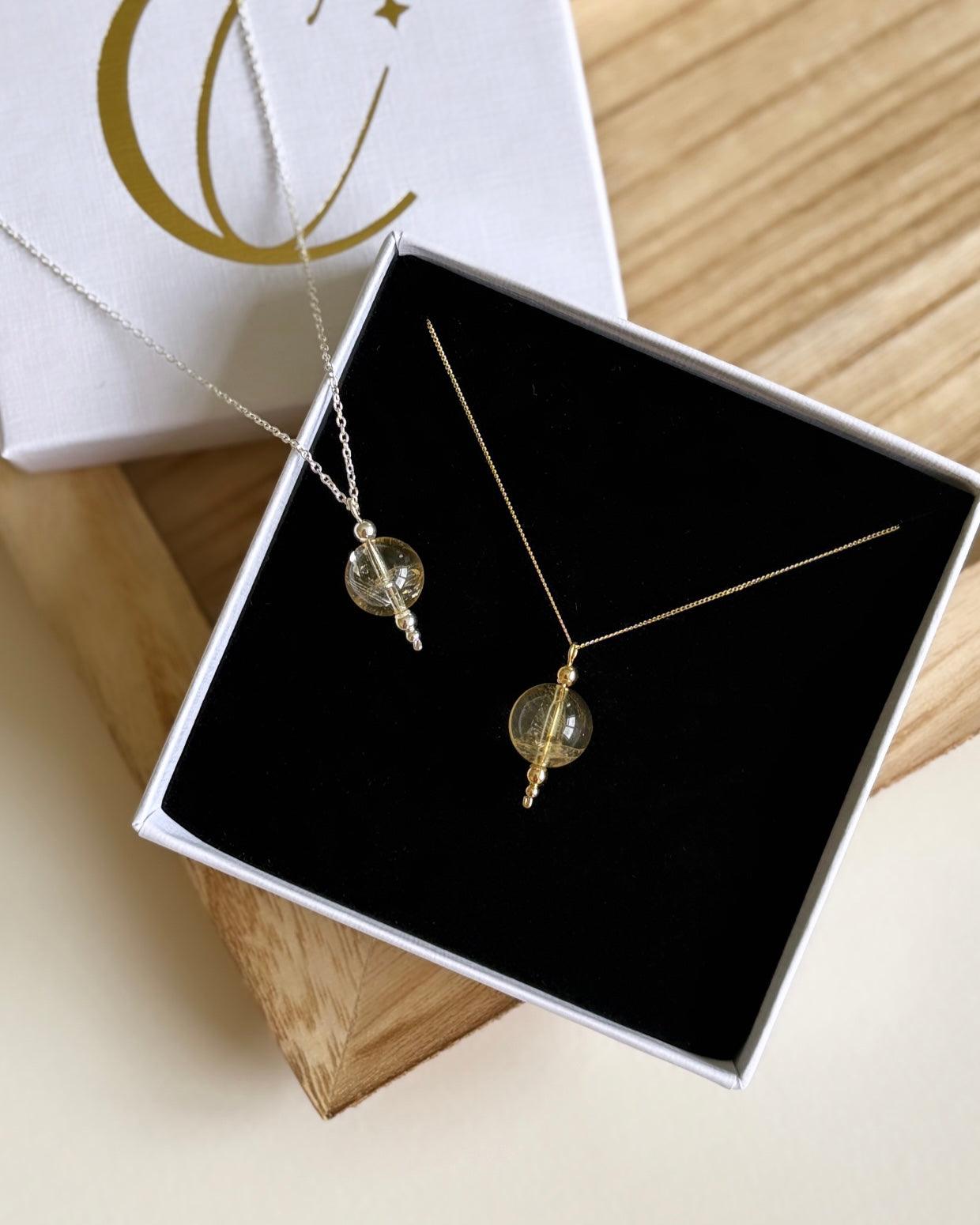 Positivity + Joy | Citrine Orb Necklace