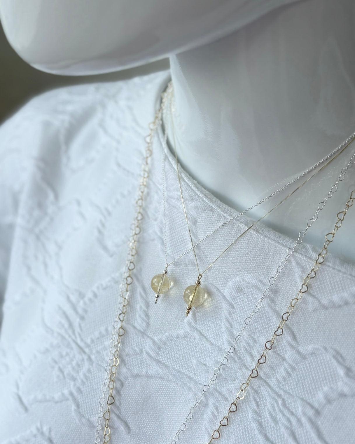 Positivity + Joy | Citrine Orb Necklace