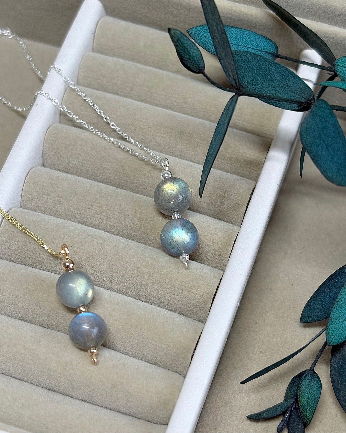 Strength + Perseverance Labradorite Orb Necklace