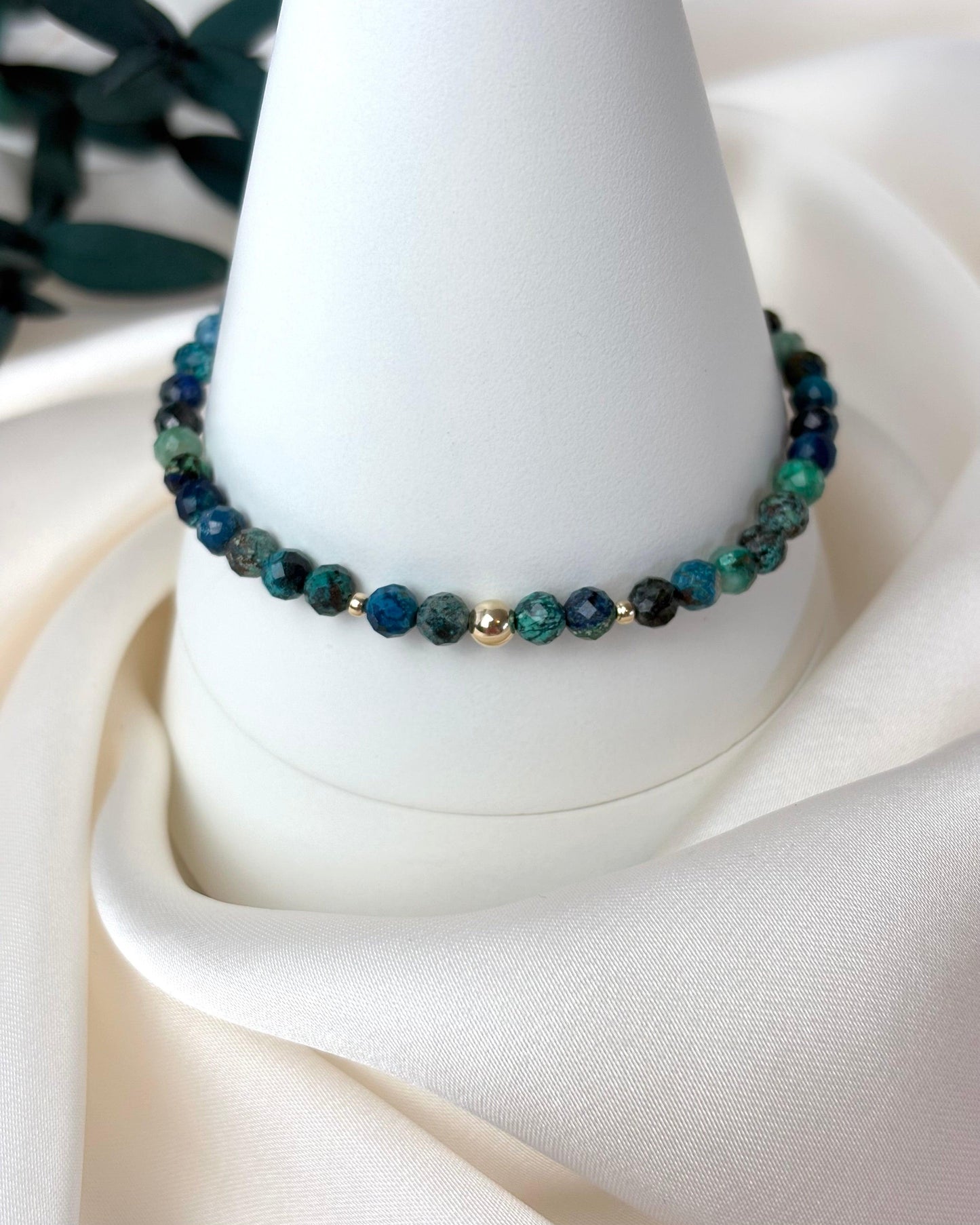 Inner Power | 14ct Gold Chrysocolla Bracelet