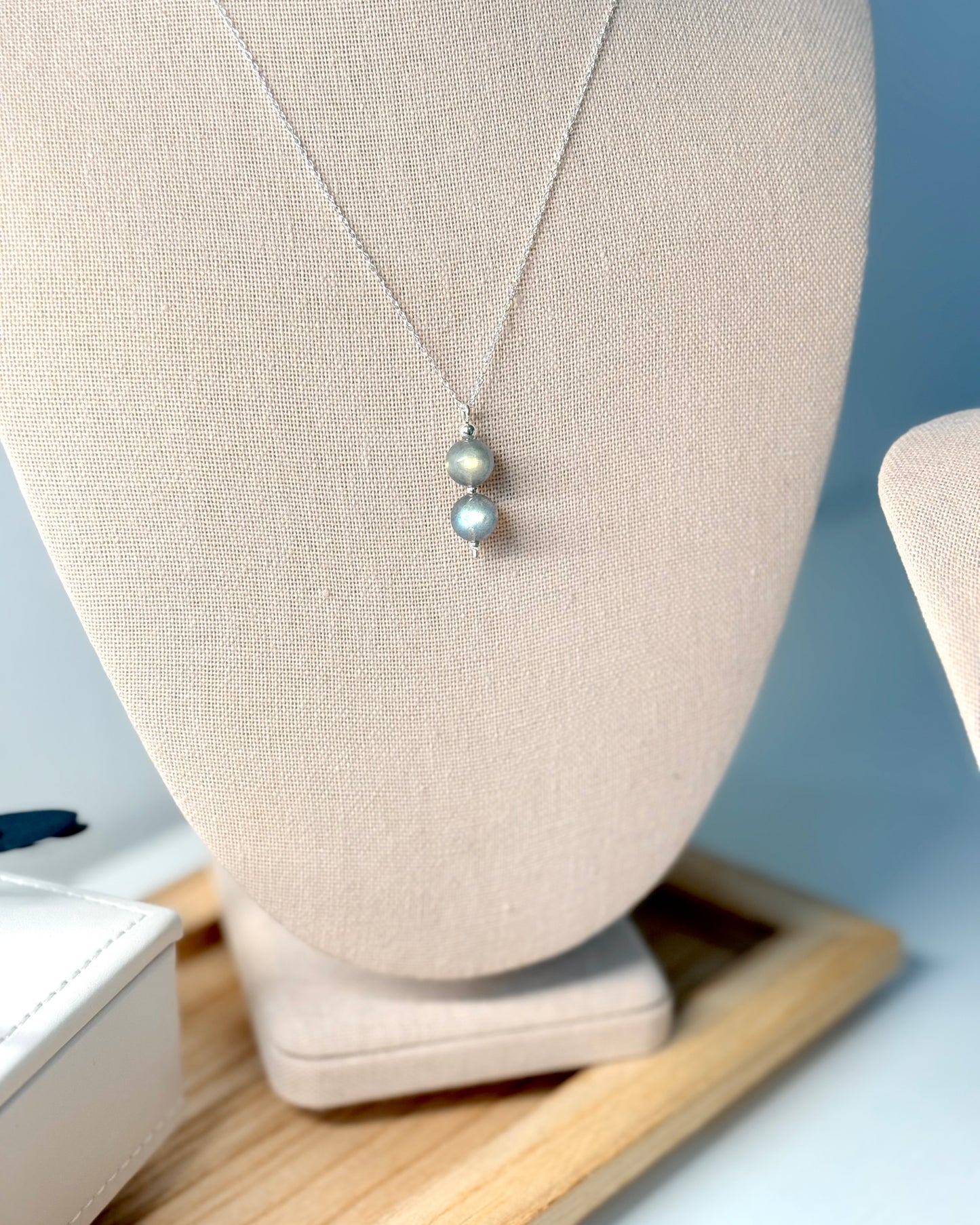Strength + Perseverance Labradorite Orb Necklace