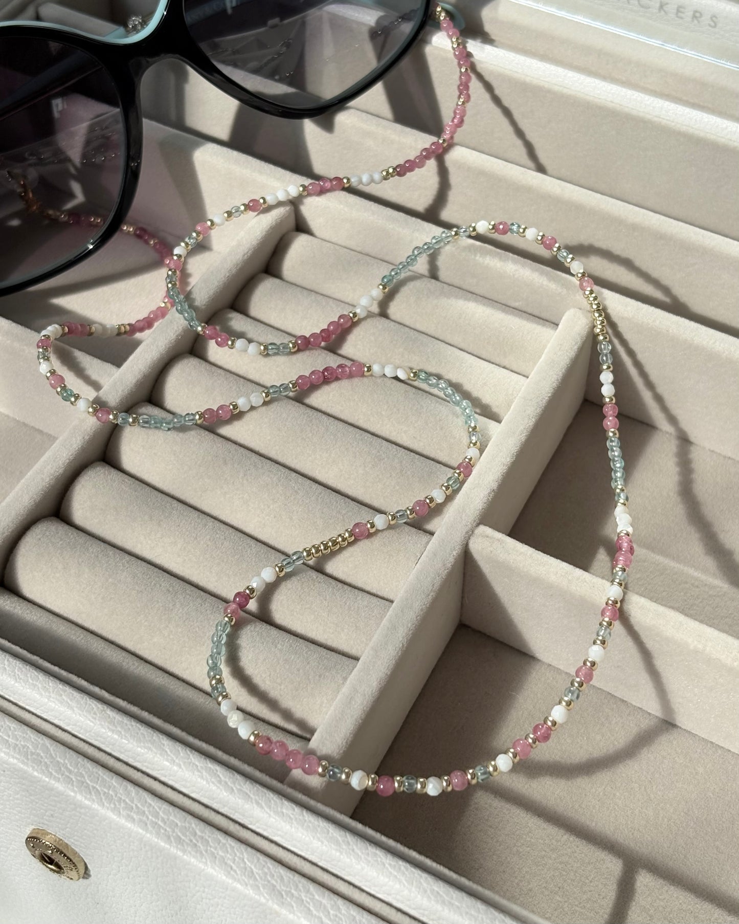 Self Love + Manifesting Crystal Eyeglass Chain
