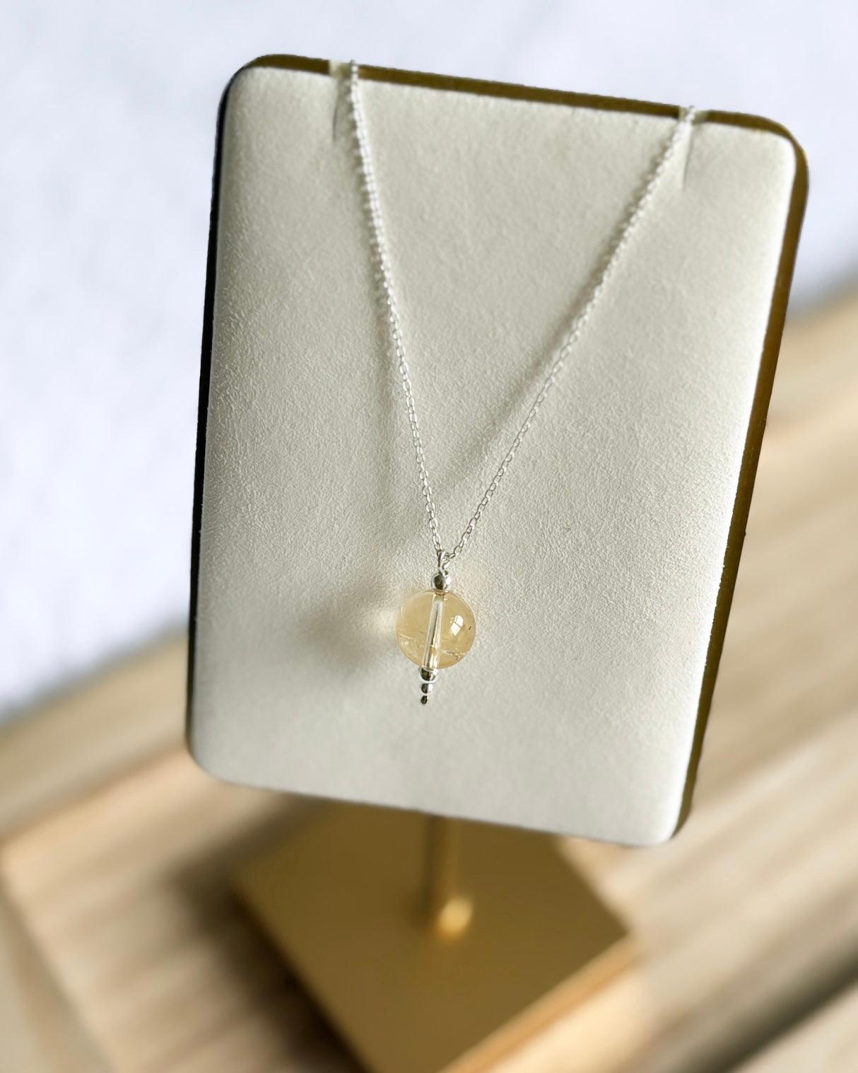 Positivity + Joy | Citrine Orb Necklace