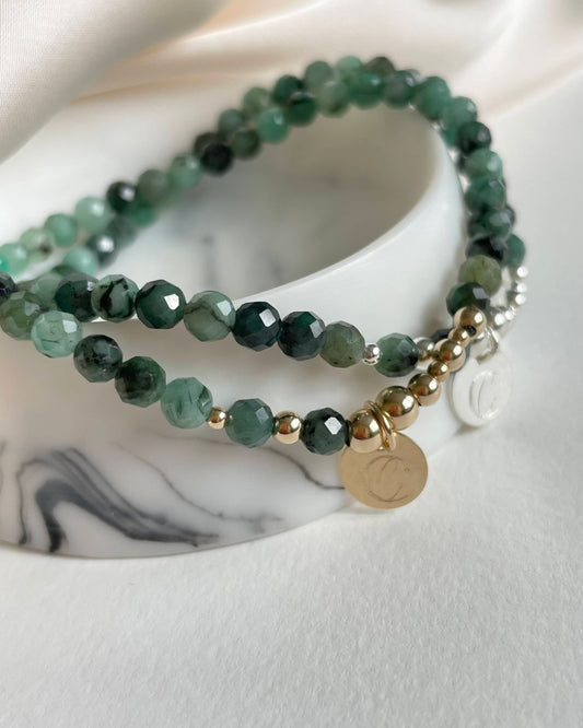 Emerald Stretch Birthstone Bracelet