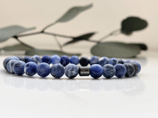 Tranquility and Balance - Matt Blue Sodalite Bracelet