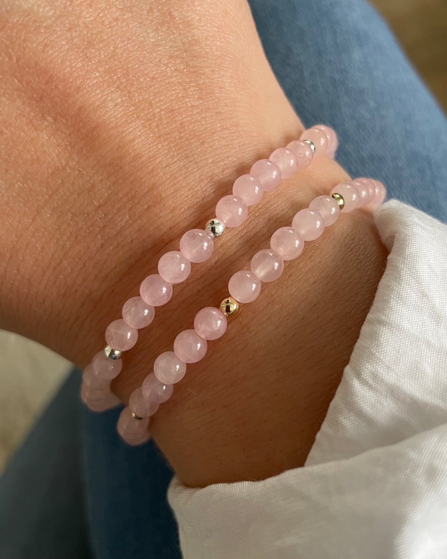 Self Love & Inner Peace - Rose Quartz Crystal Bracelet