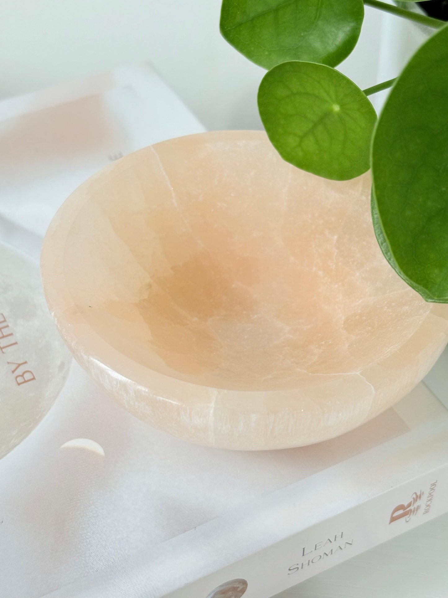 Peach Selenite Charging Bowl