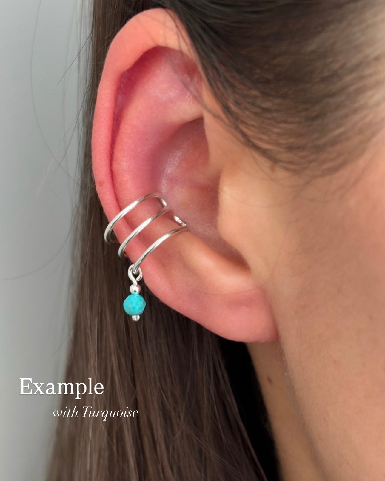 Garnet Ear Cuff | 925 Sterling Silver / 18k Gold Filled