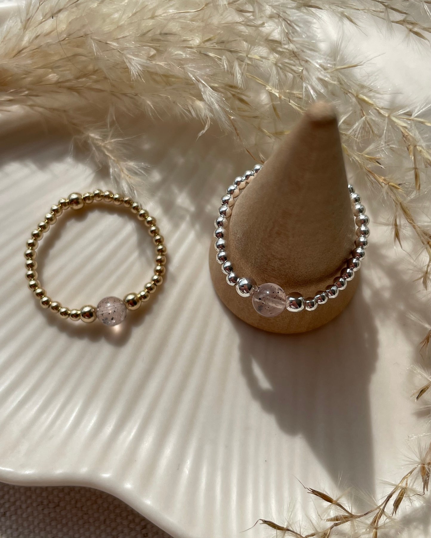 Limited Availability: Rare Rose Quartz with Black Hematite Inclusions Ring