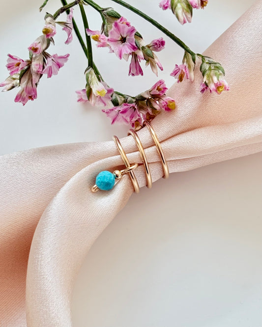 Turquoise Ear Cuff | 925 Sterling Silver / 18k Gold Filled