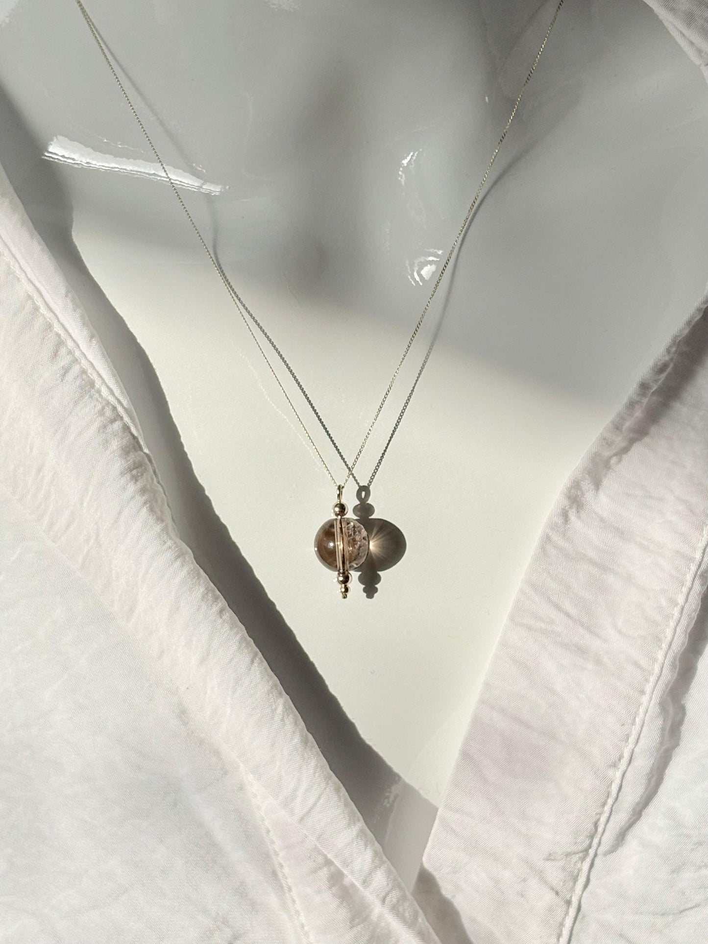 Optimism + Grounding | Smoky Quartz Orb Necklace