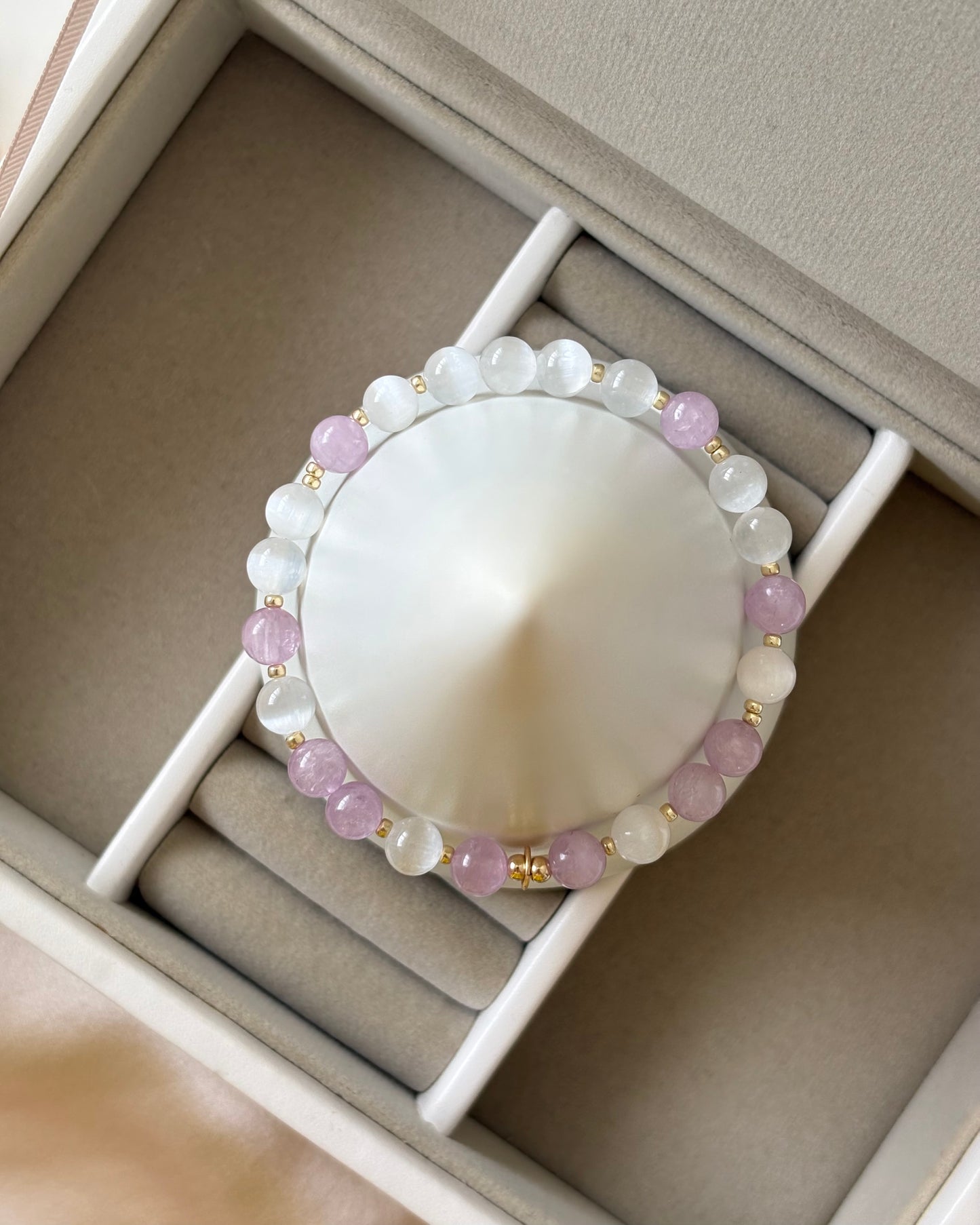 Purity + Balance | Kunzite + Selenite Bracelet