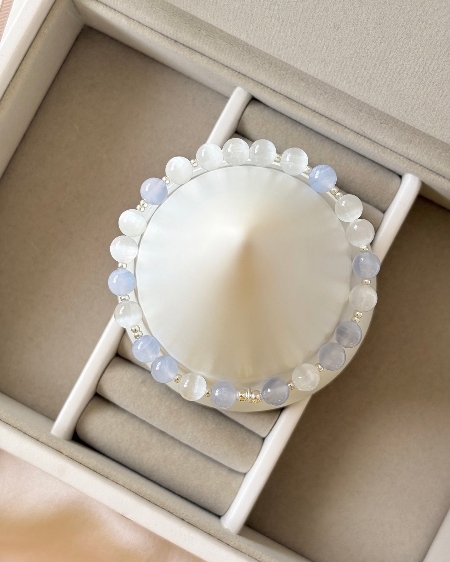 Purity + Harmony | Chalcedony + Selenite Bracelet
