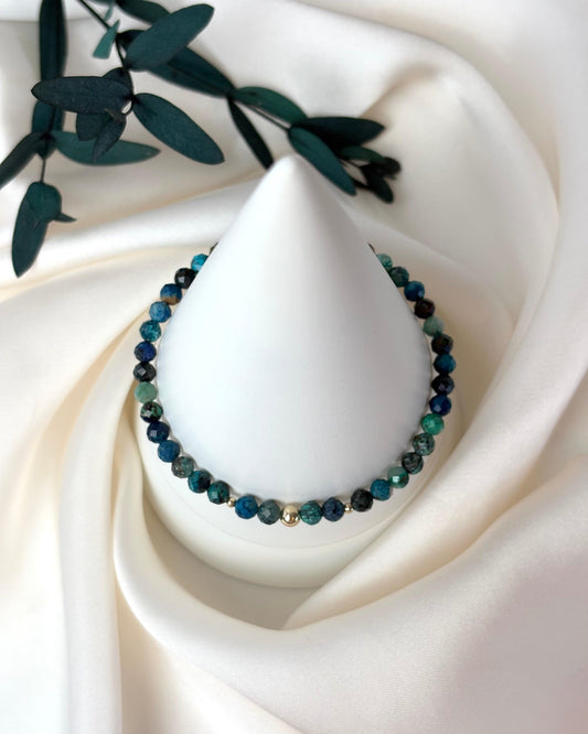 Inner Power | 14ct Gold Chrysocolla Bracelet