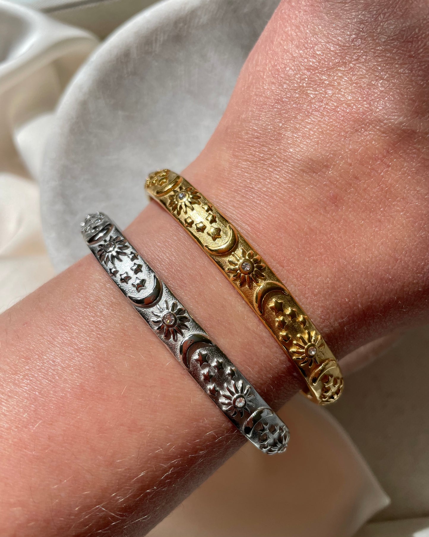 Moon, Stars + Sun Bangle