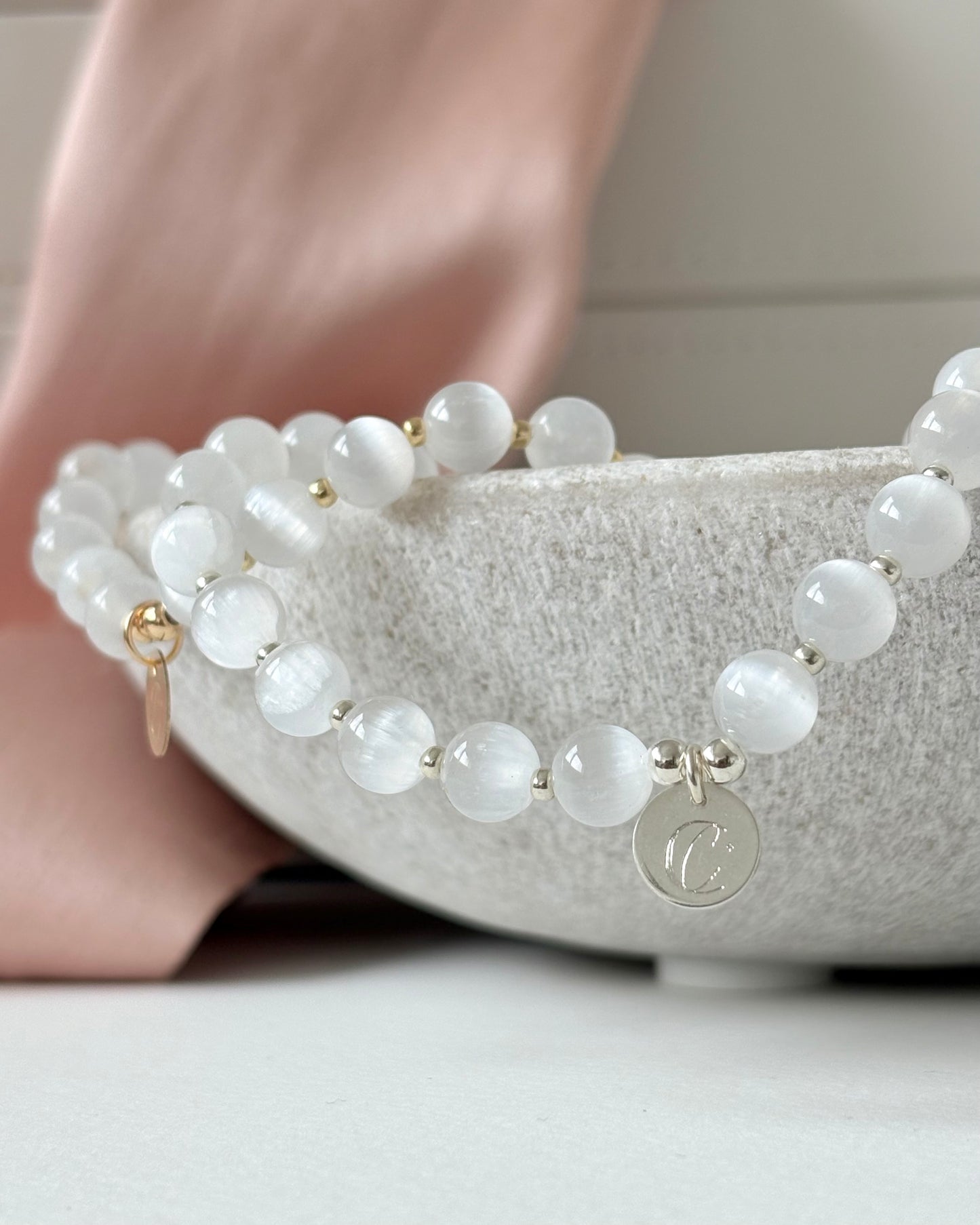 Purity + Tranquility Selenite Bracelet