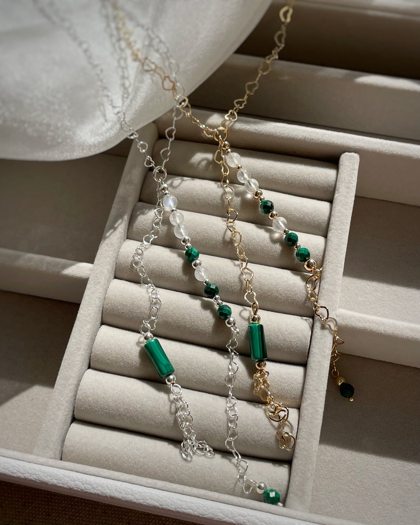 Protection + Guidance | Malachite & Moonstone Necklace