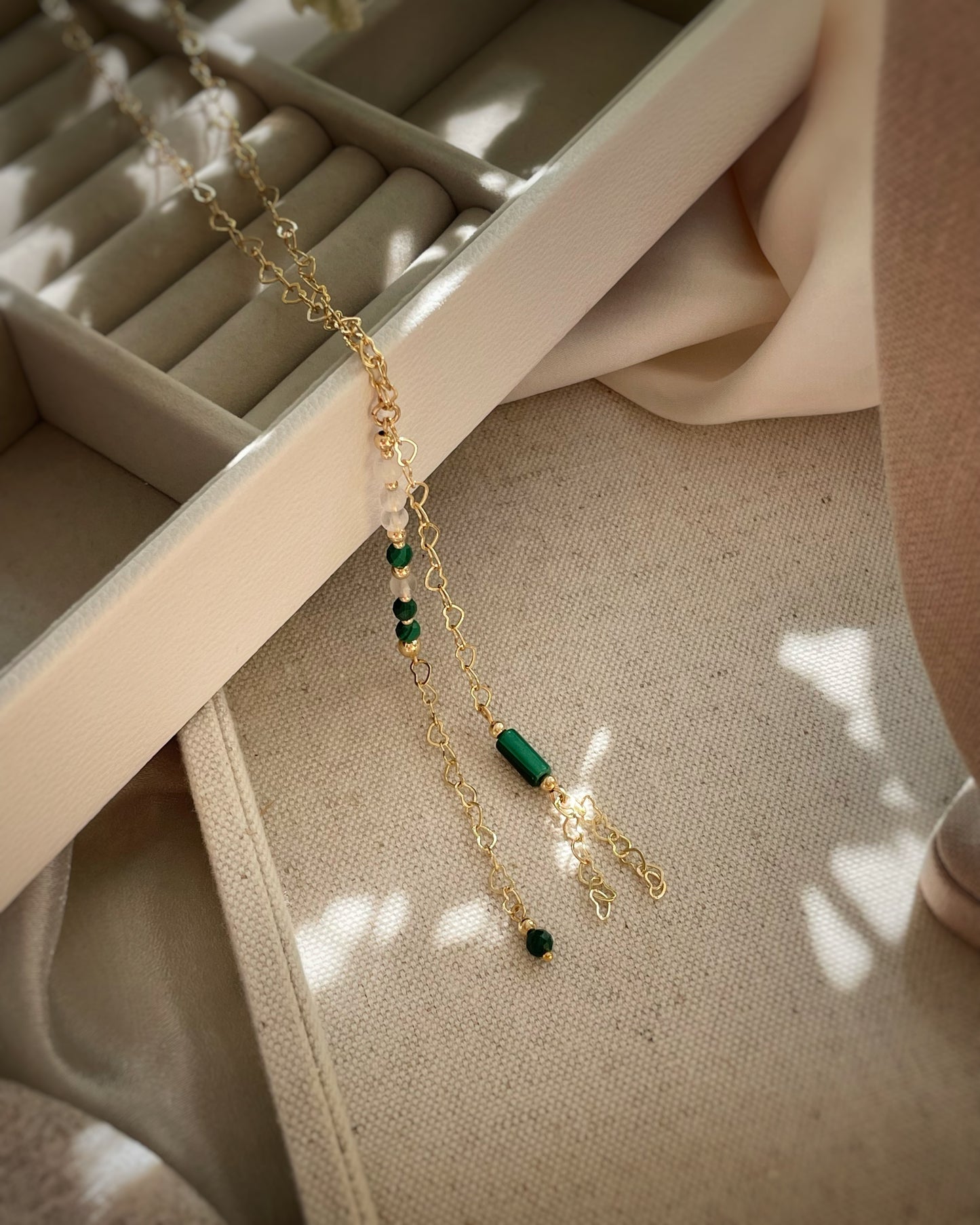 Protection + Guidance | Malachite & Moonstone Necklace