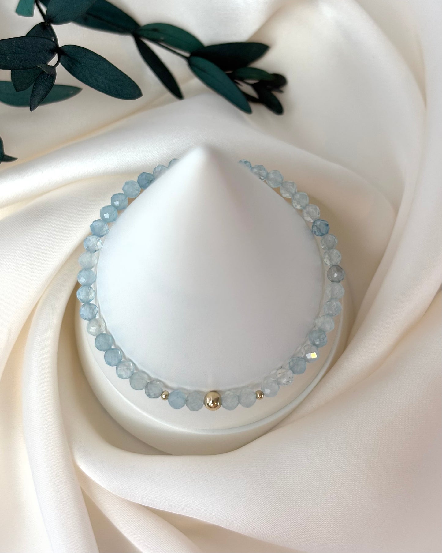 Courage + Grace | 14ct Solid Gold Aquamarine Bracelet