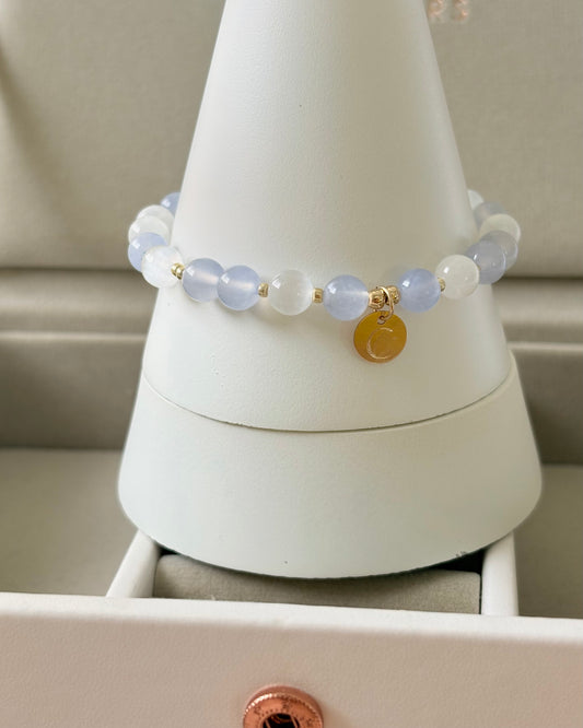 Purity + Harmony | Chalcedony + Selenite Bracelet