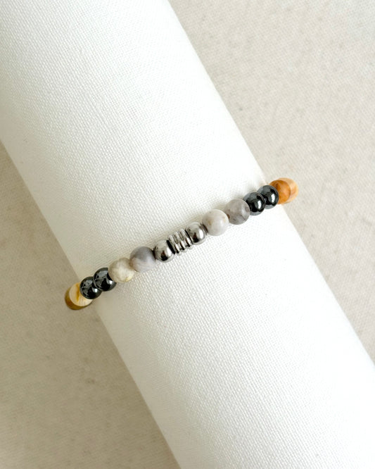 Optimism and Strength | Crazy Agate & Hematite