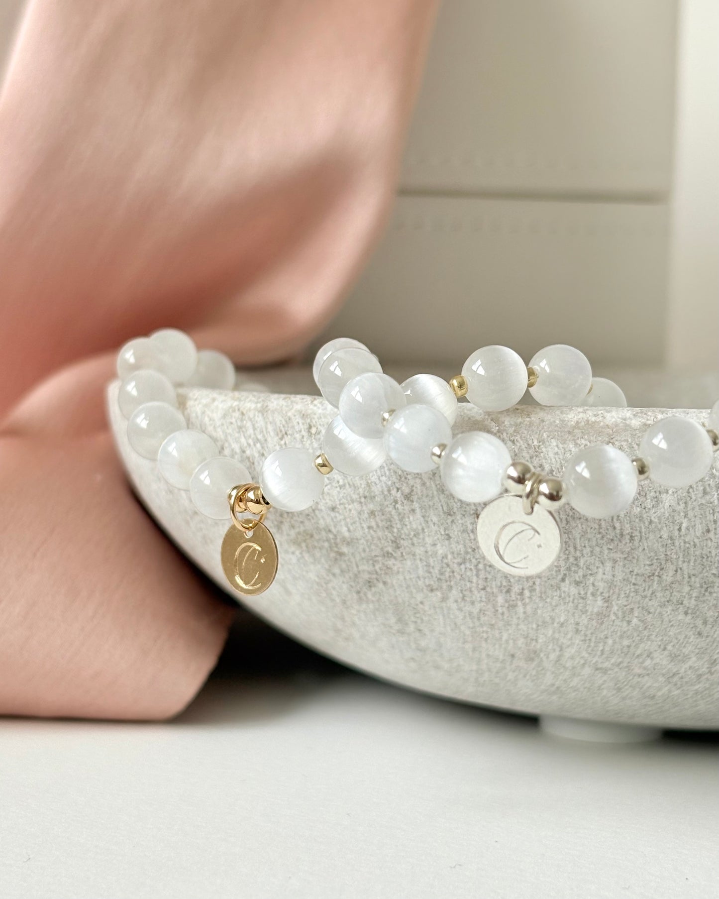 Purity + Tranquility Selenite Bracelet