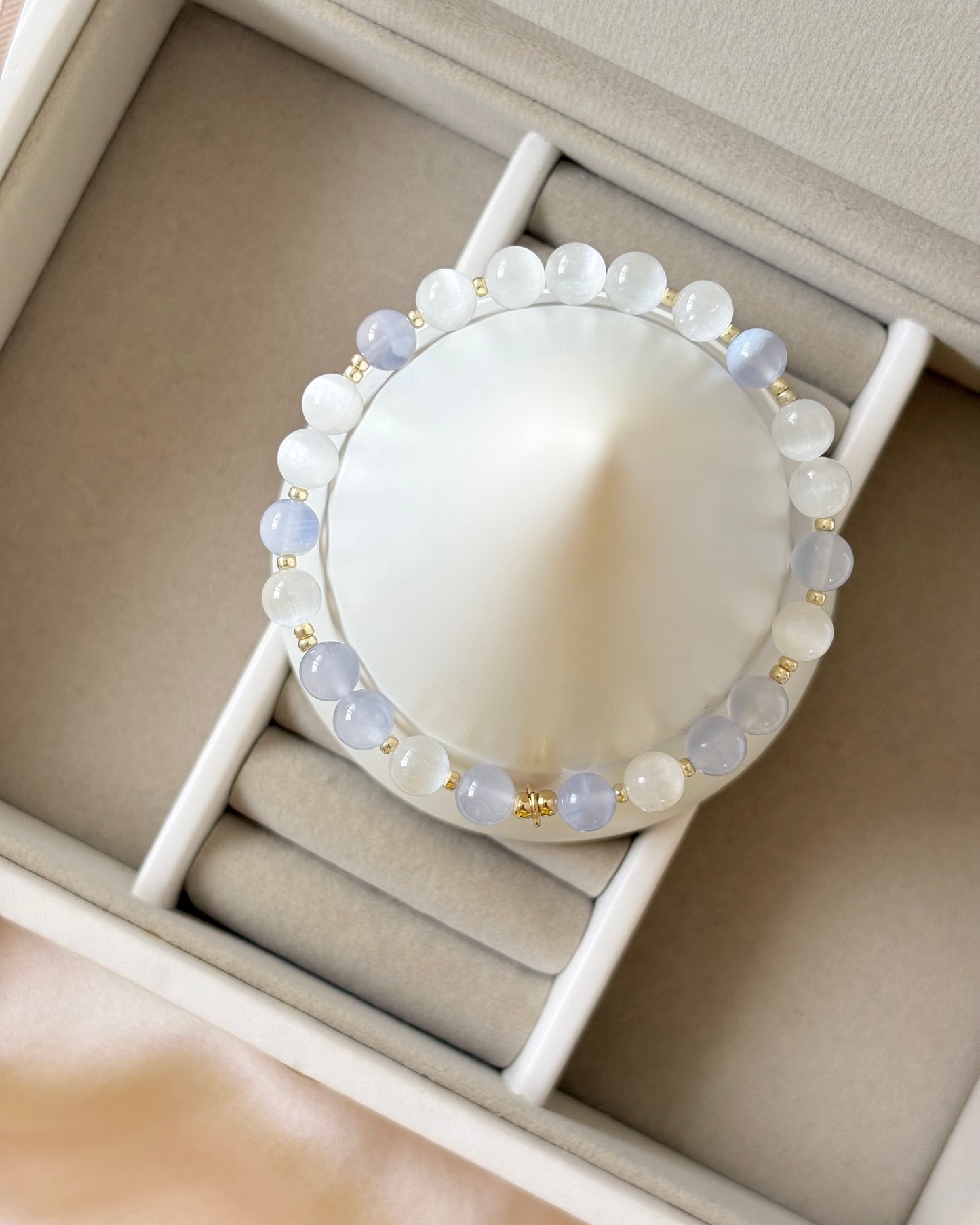 Purity + Harmony | Chalcedony + Selenite Bracelet