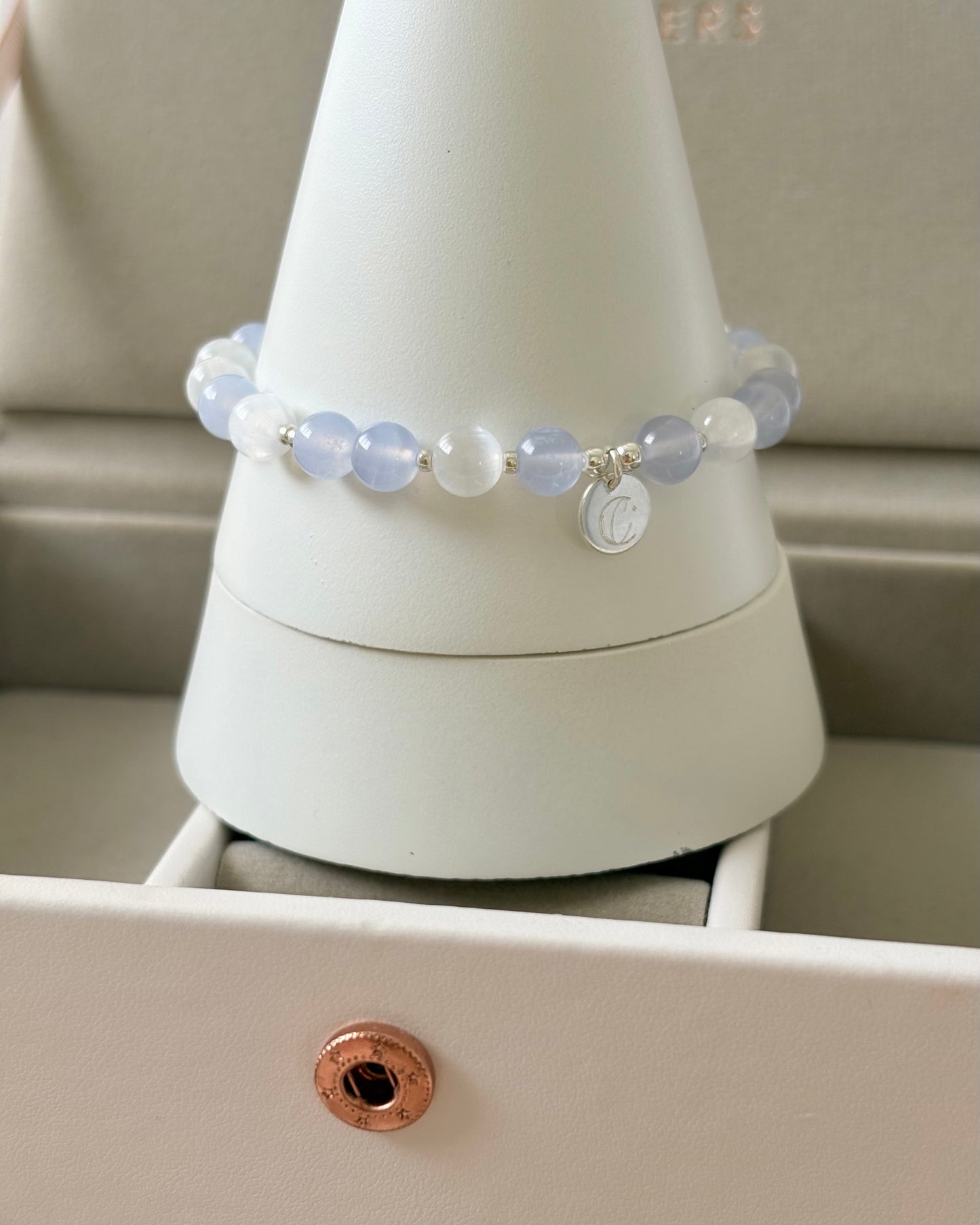 Purity + Harmony | Chalcedony + Selenite Bracelet