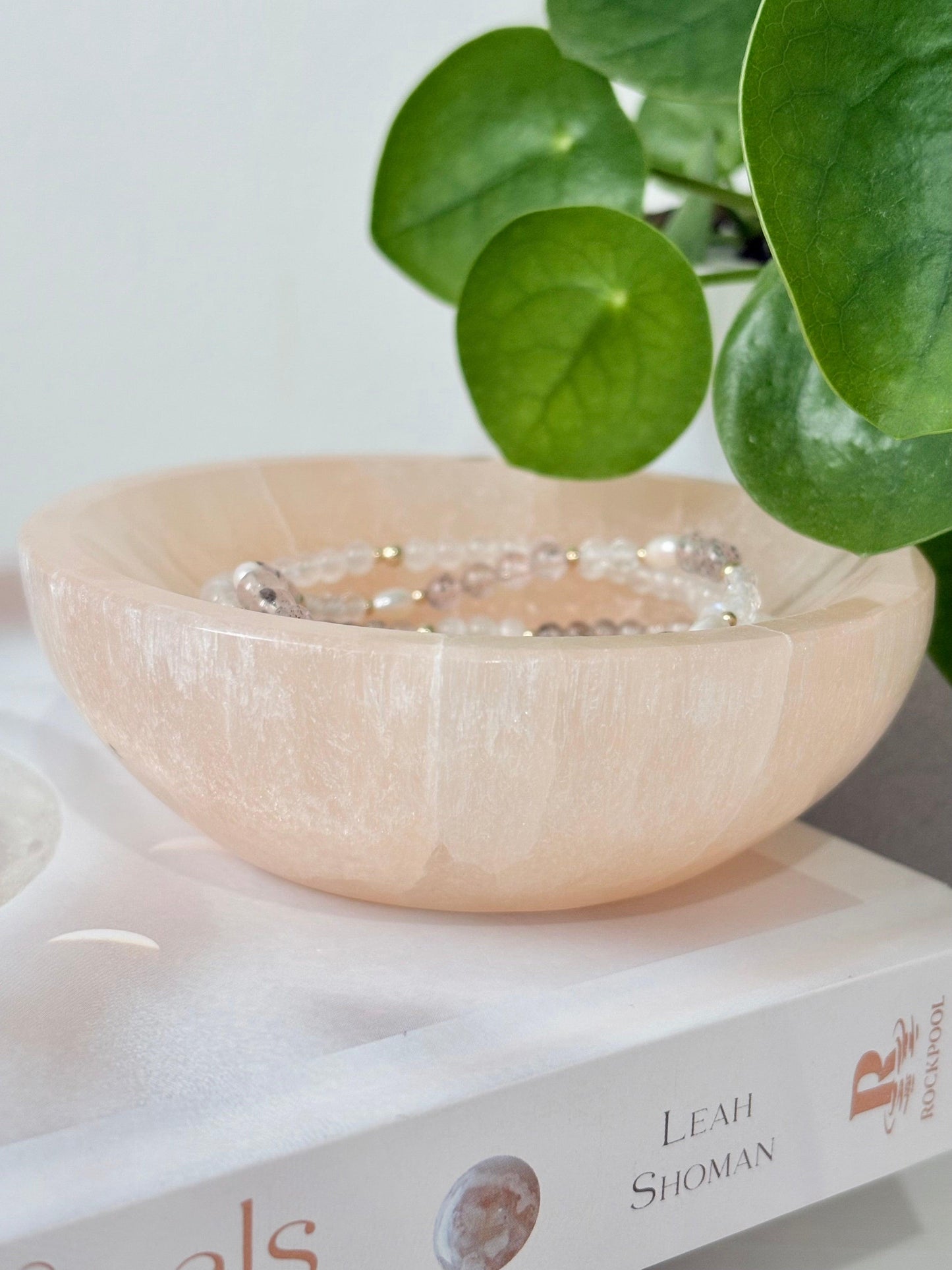 Peach Selenite Charging Bowl