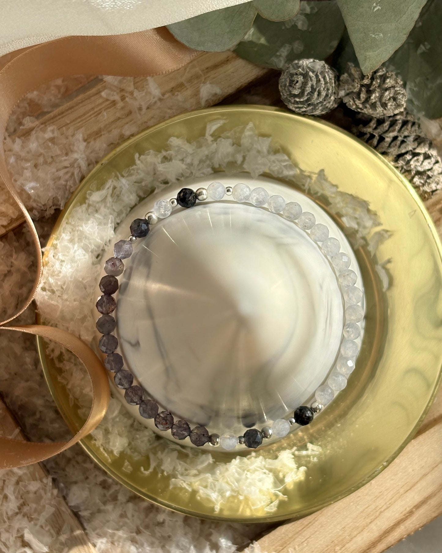 Limited Edition: Iolite with Sunstone + Chalcedony