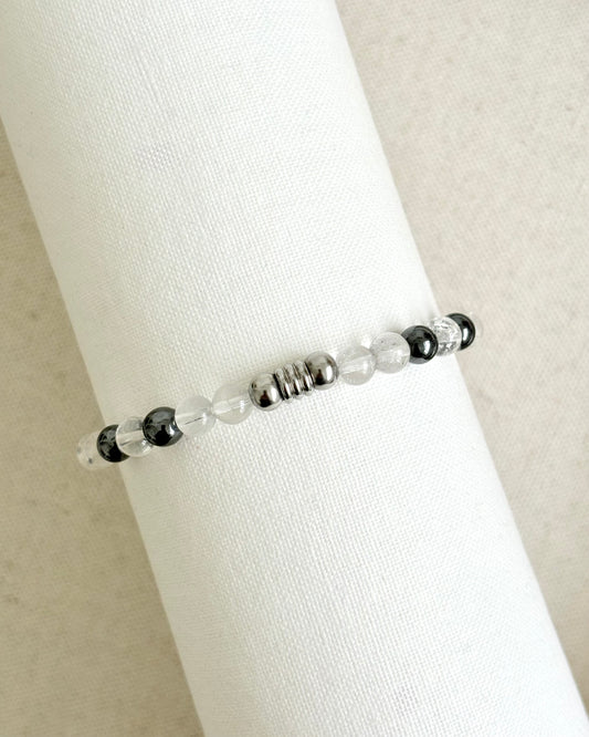 Positivity and Focus | Clear Quartz + Hematite