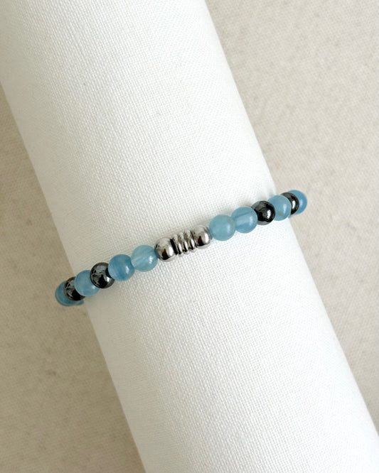 Soothing and Support | Lemurian Aquatine Calcite + Hematite