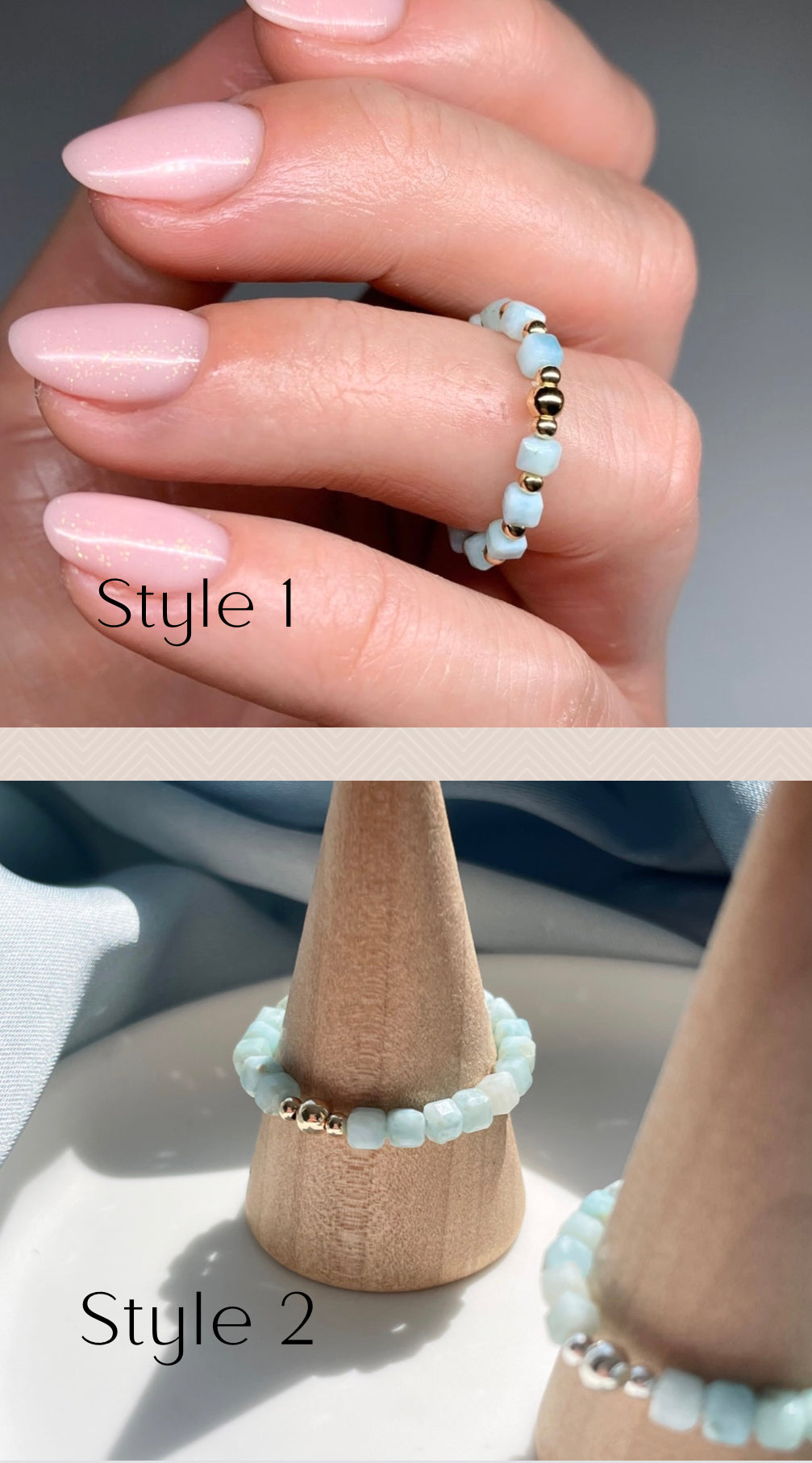 Serenity - Larimar Ring