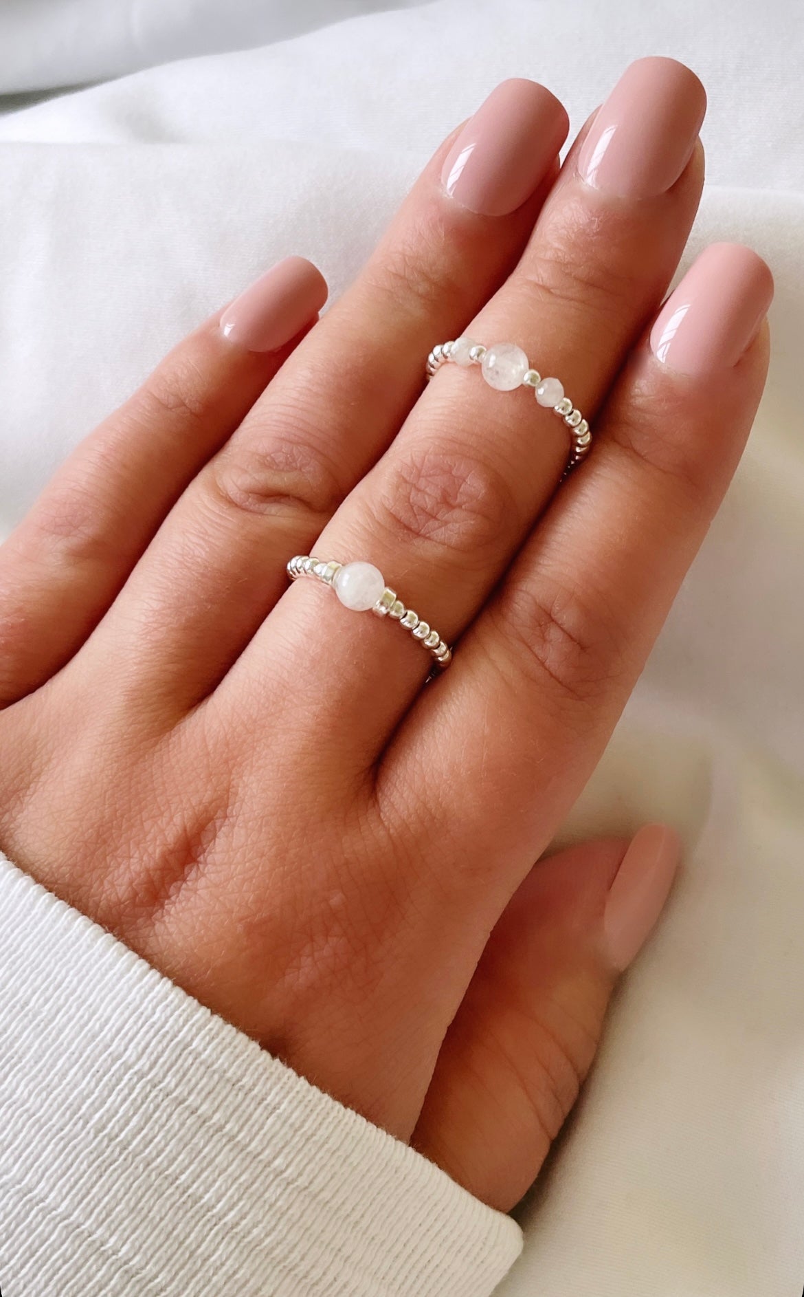 Moonstone Ring Stirling Silver