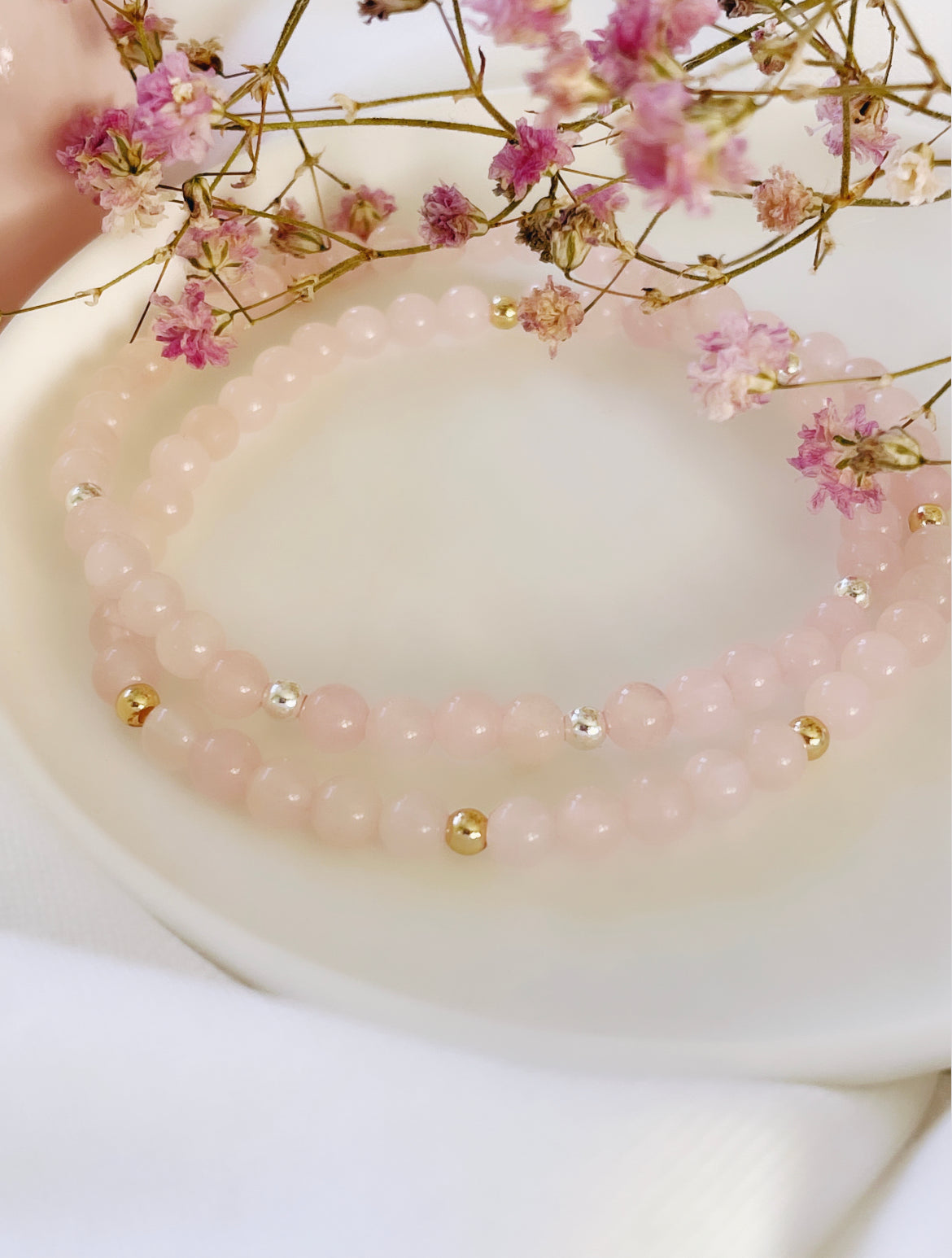 Self Love & Inner Peace - Rose Quartz Crystal Bracelet