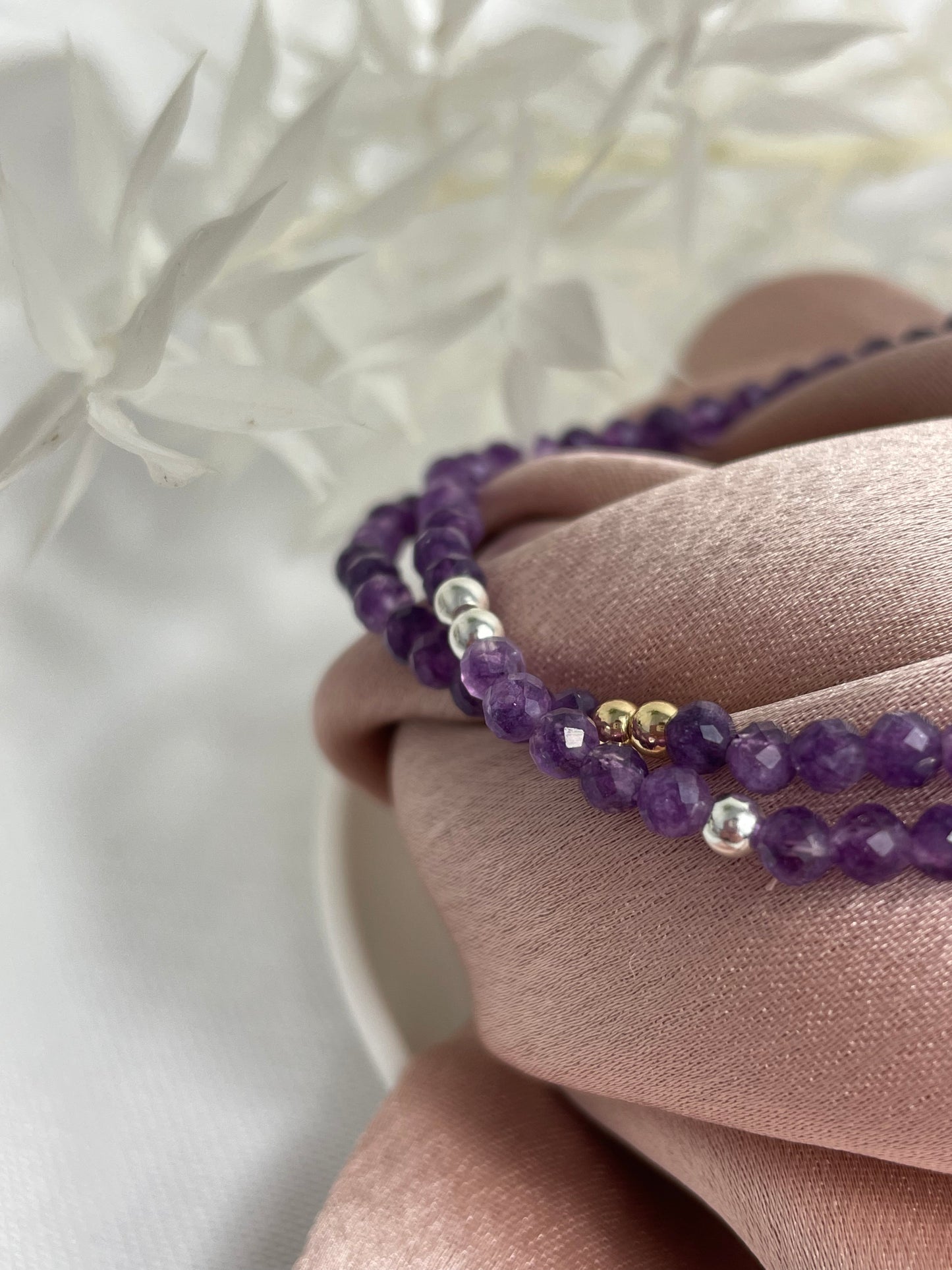 Focus & Clarity Natural Amethyst Crystal Bracelet