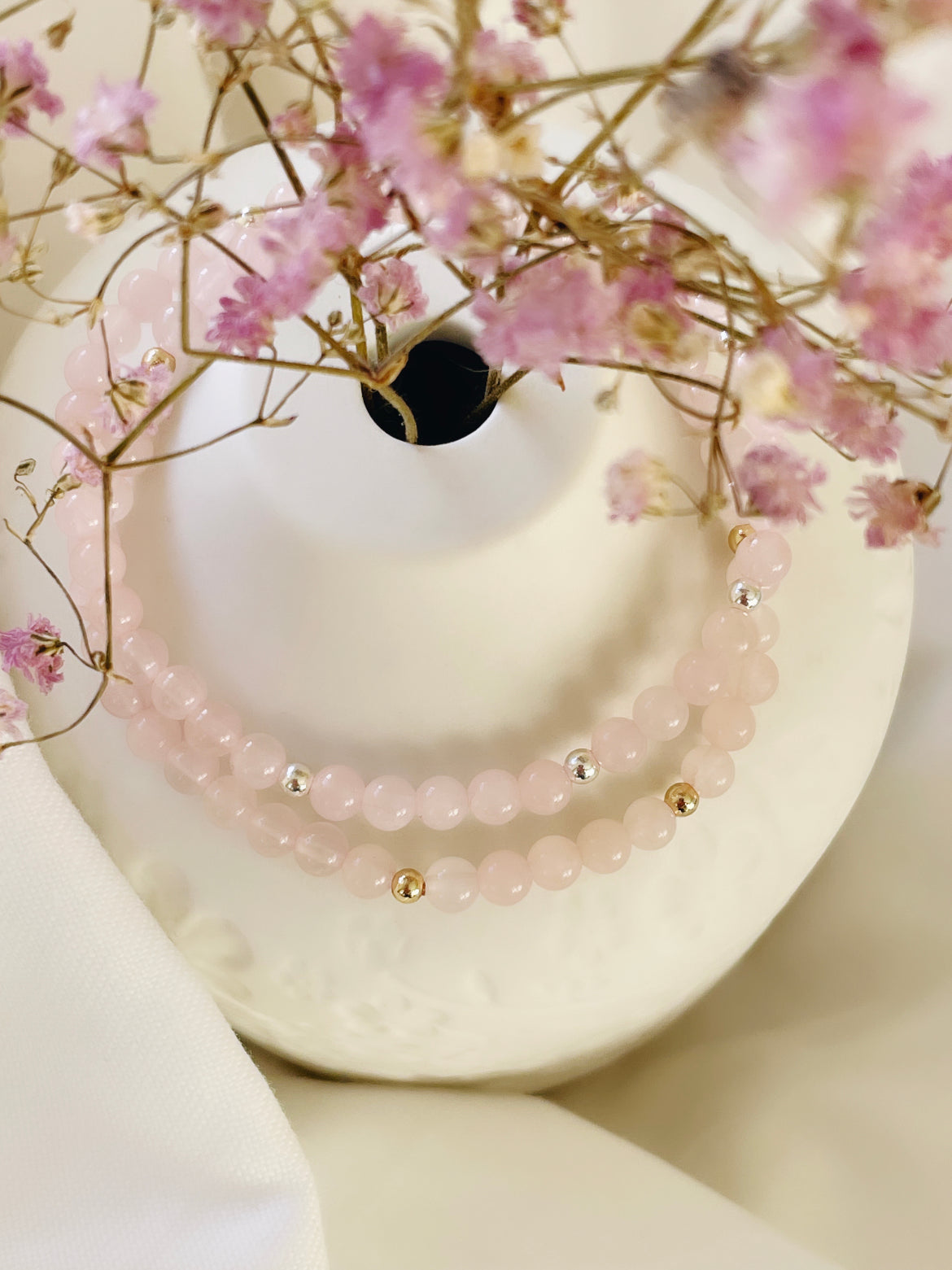 Self Love & Inner Peace - Rose Quartz Crystal Bracelet