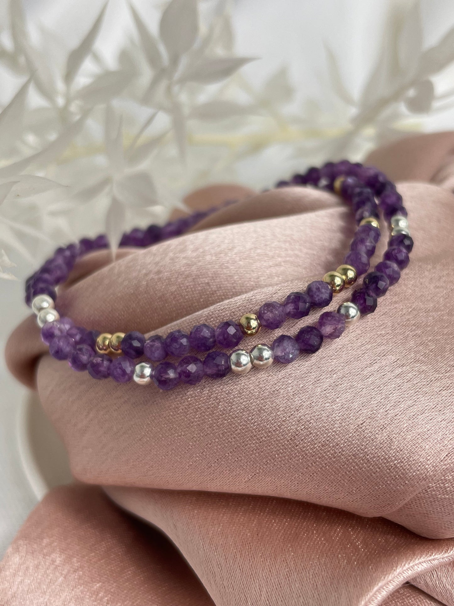 Focus & Clarity Natural Amethyst Crystal Bracelet