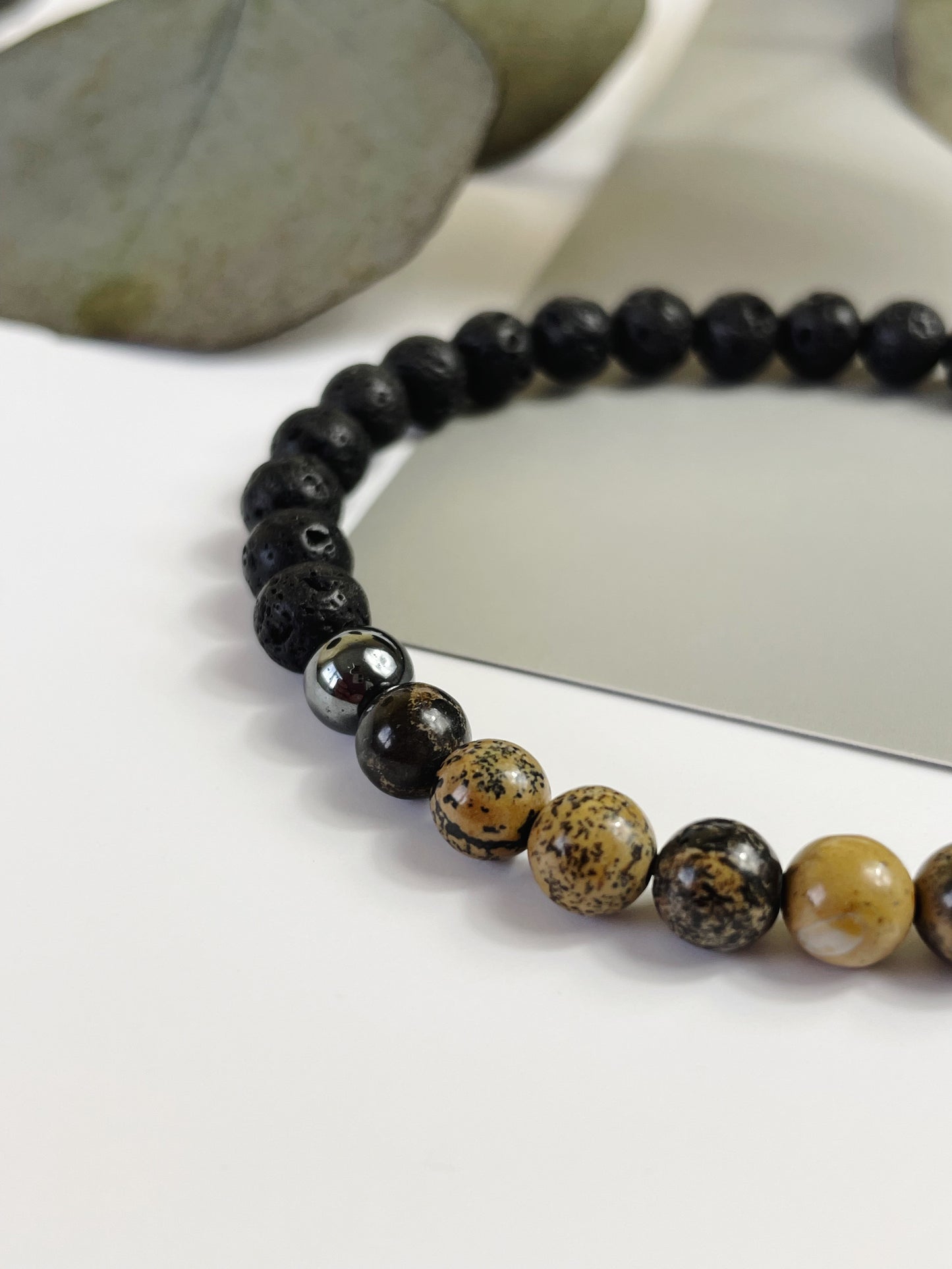 Tranquility and Strength - Hematite & Lava Bead Bracelet