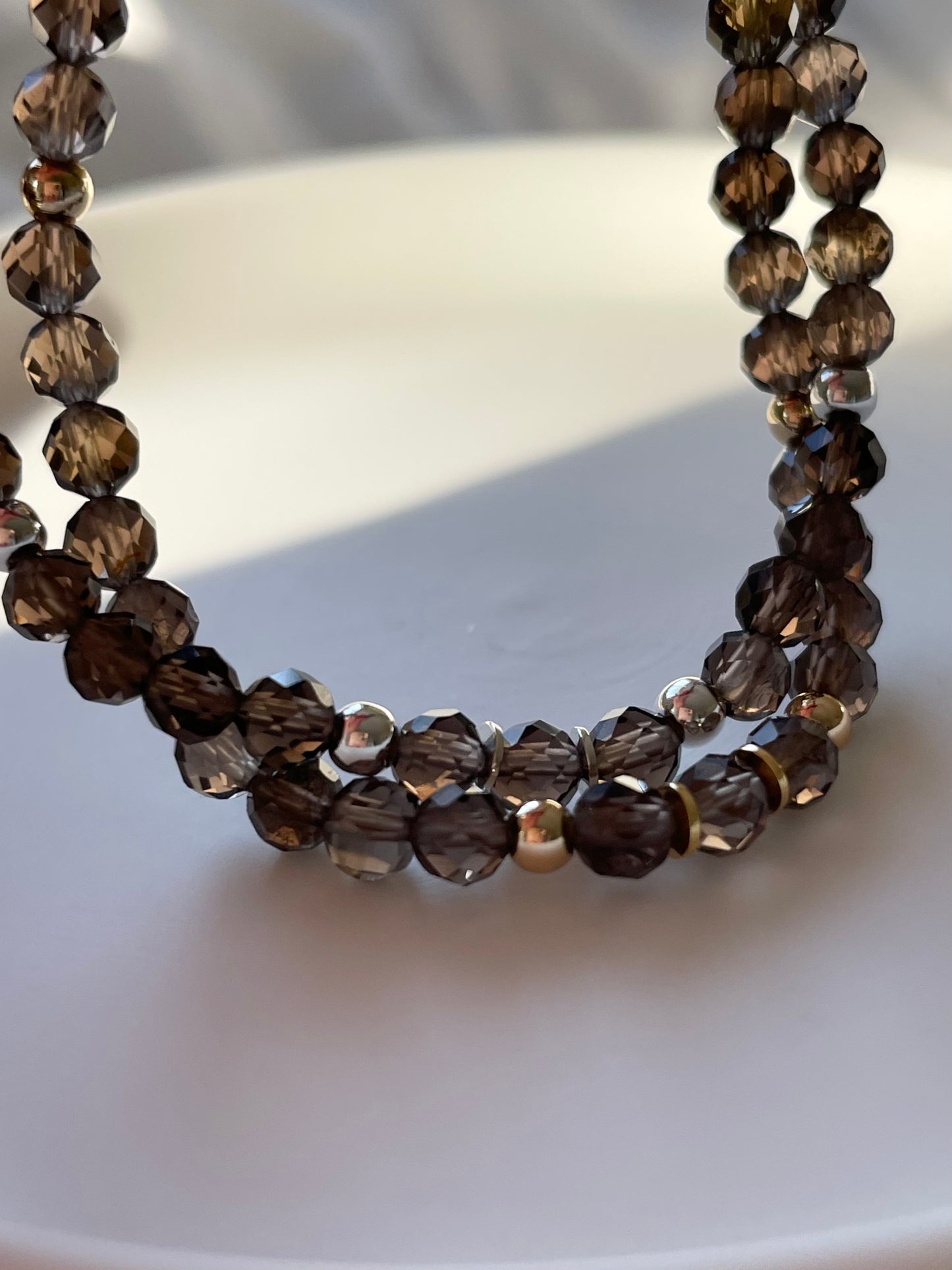 Optimism & Grounding - Smoky Quartz Healing Crystal Bracelet