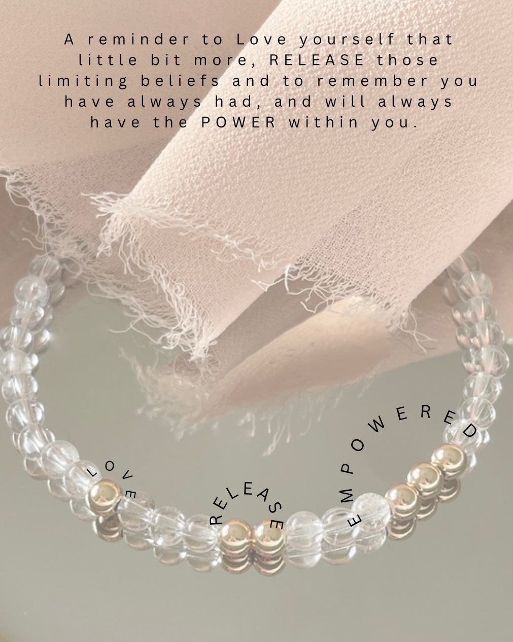 Empowered- Clear Quartz Crystal Bracelet