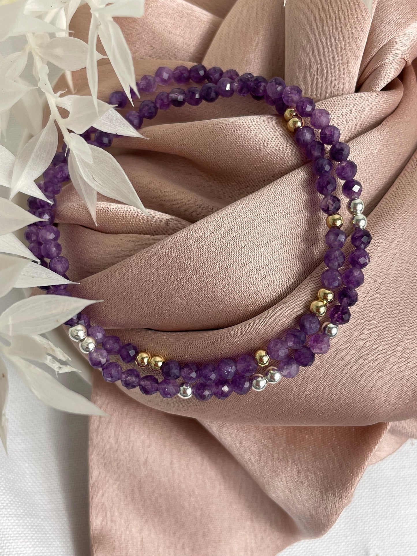 Focus & Clarity Natural Amethyst Crystal Bracelet