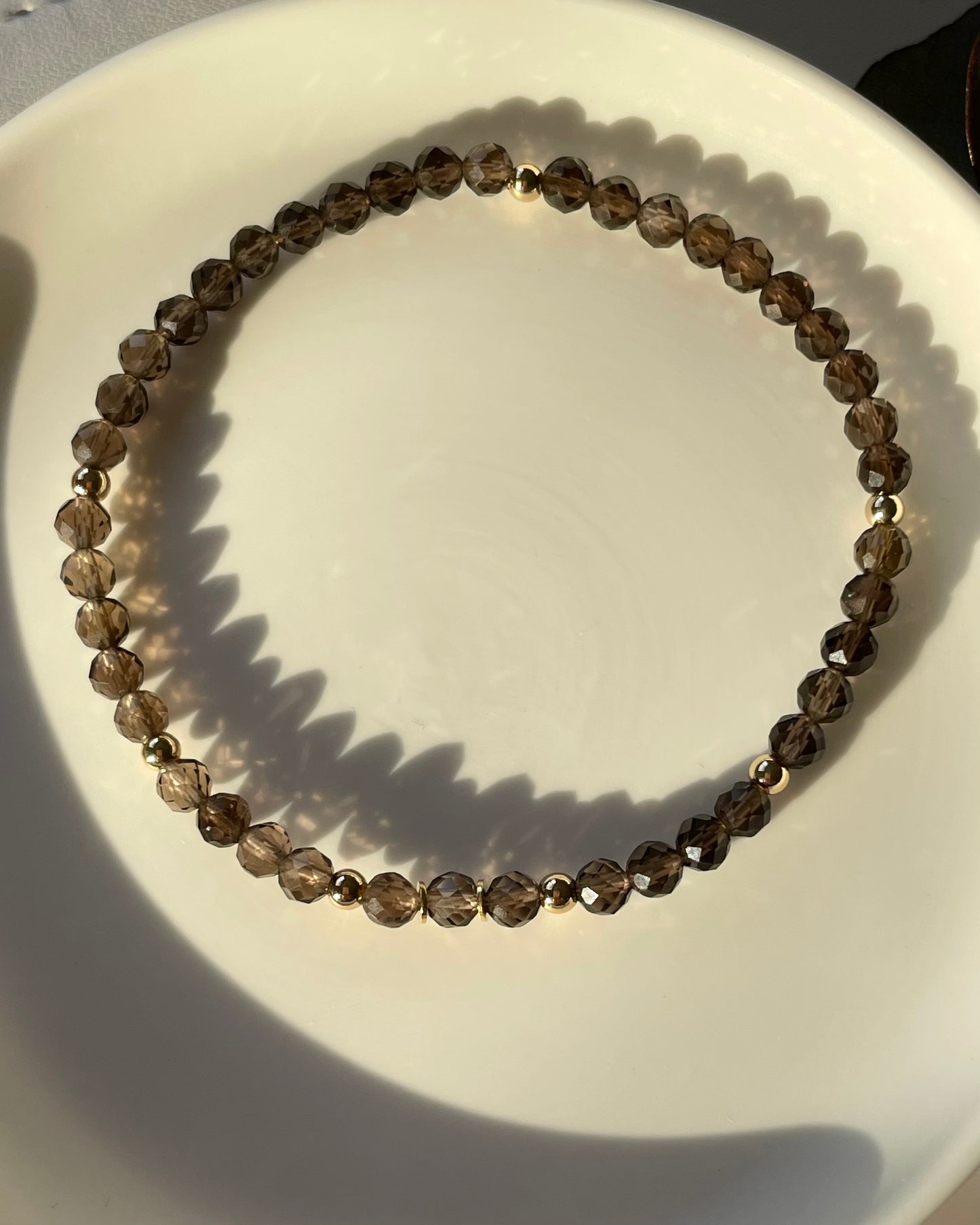 Optimism & Grounding - Smoky Quartz Healing Crystal Bracelet